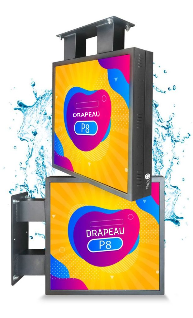 Ecran LED drapeau double face P8 Full Color COSMI France AGR Display