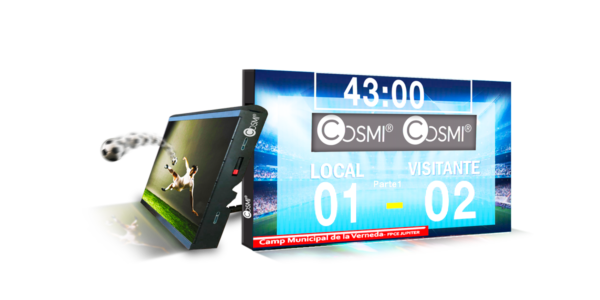 écrans LED et panneaux d'affichage sportif COSMI Full Color intérieur et extérieur Des écrans LED et panneaux d'affichage sportif COSMI Full Color pouvant être installé en intérieur comme en extérieur. Ces écrans LED son idéal pour des activité sportive dû à leurs résistance au chocs.