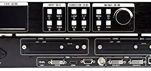 Ce processeur vidéo vous permettra de fusionner le mode synchrone et la diffusion du contenu en directe. Le processeur vidéo P510HD est excellent pour ce type d'utilisation, cette utilisation d'écran est possible par moyen de connexion de n'importe quel reproducteur de l'écran.