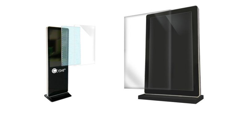 Totem LCD tactile et Totem LED destinée à la publicité mais aussi à de l’affichage d’information ciblée ou interactive.